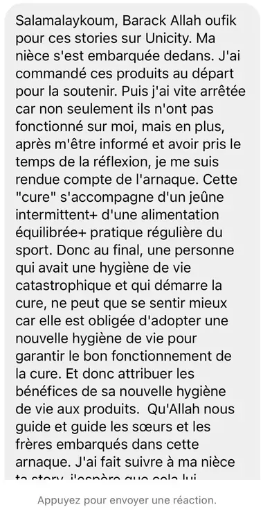 Témoignage Unicity 12